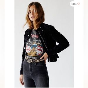 Dusk Till Dawn Velvet Motorcycle Jacket